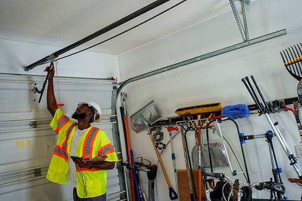 Professional Garage Door Installation technician working in Mishawaka, IN